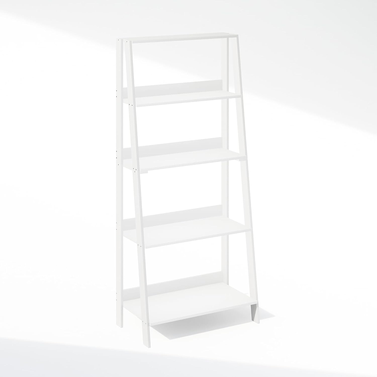 White 5-Tier Ladder Display Storage Shelf