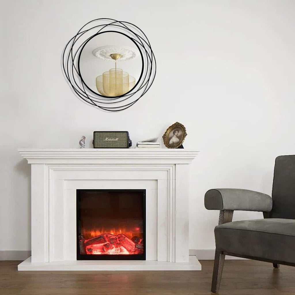20 Inch Round Black Wall Mirror