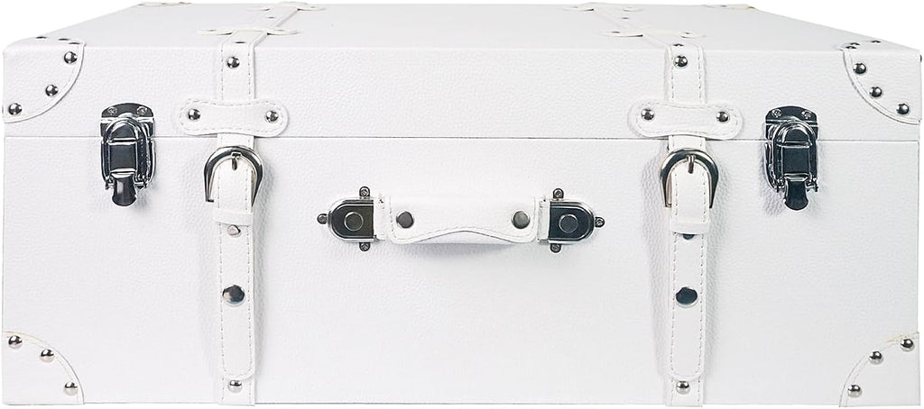 White Decor Wood Storage Trunk Case
