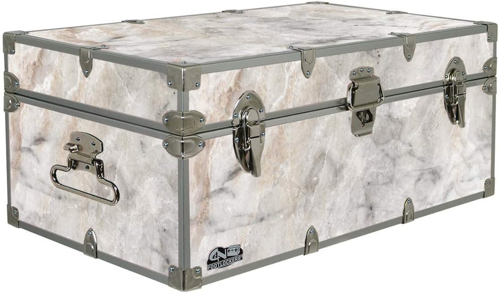 Floral Lockable Storage Footlocker