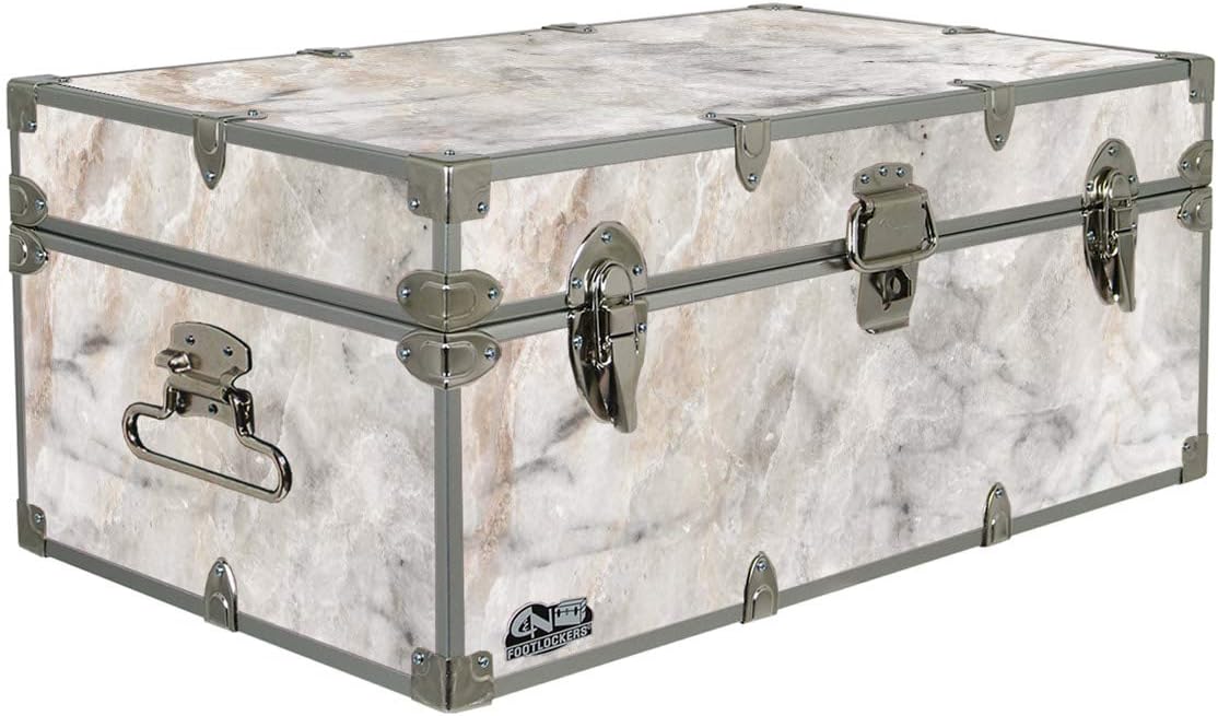 Floral Lockable Storage Footlocker