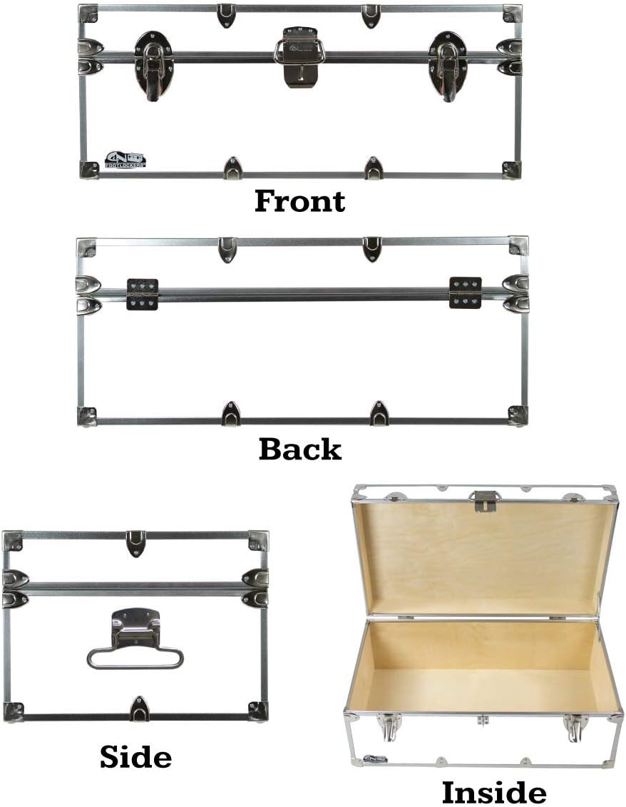 Floral Lockable Storage Footlocker