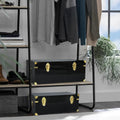 Black Acrylic Decor Storage Trunk Set of 2