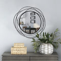 20 Inch Round Black Wall Mirror