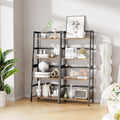 Rustic Bamboo 4-Tier Ladder Storage Shelf