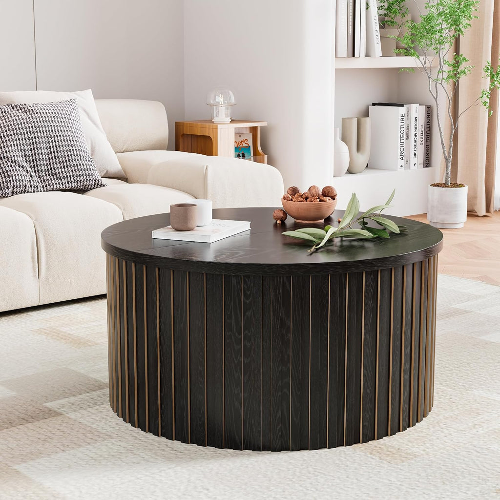 31.5" Black Farmhouse Lift Coffee Table