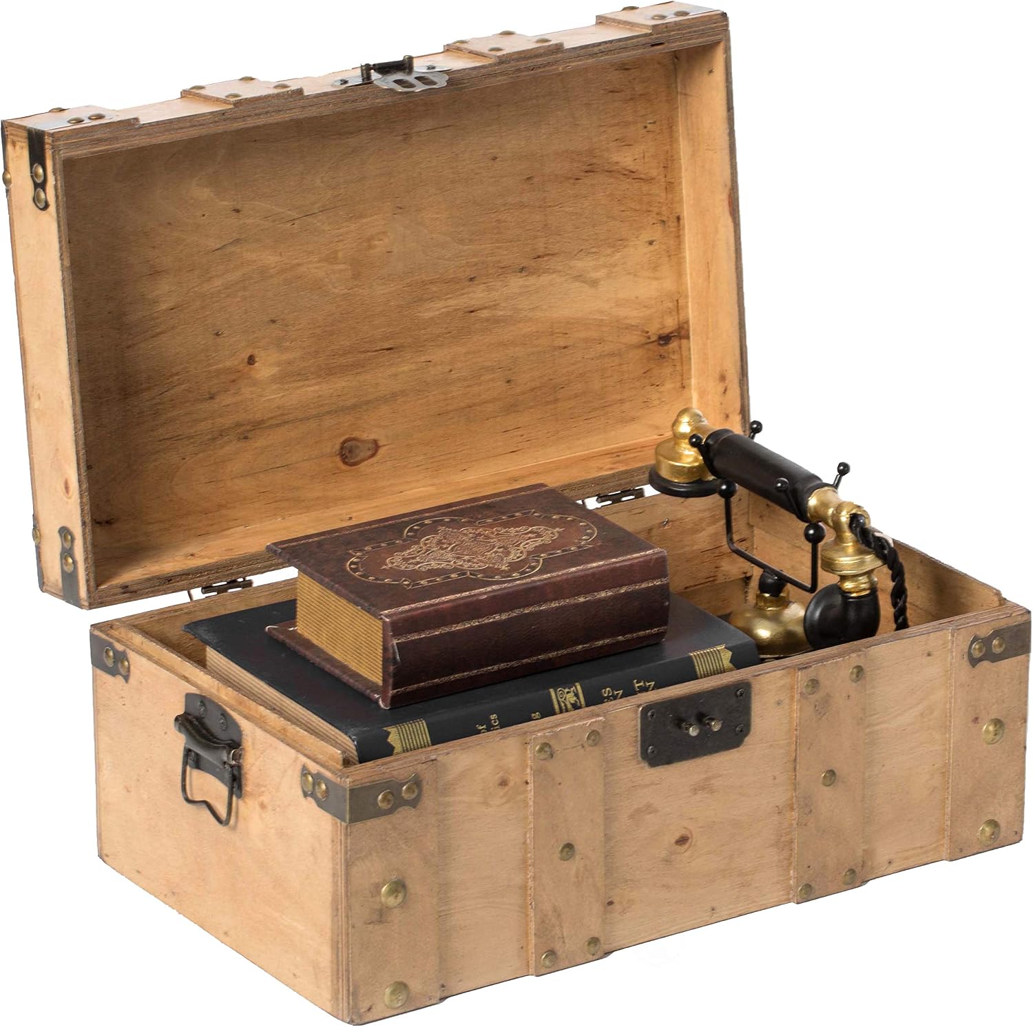 Natural Large Wood Storage Trunk