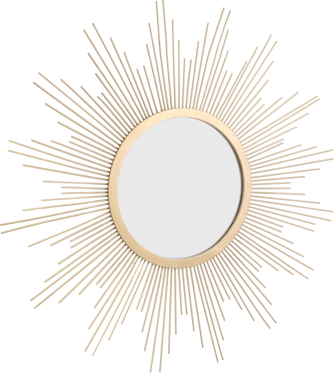 23" Antique Gold Starburst Round Wall Mirror