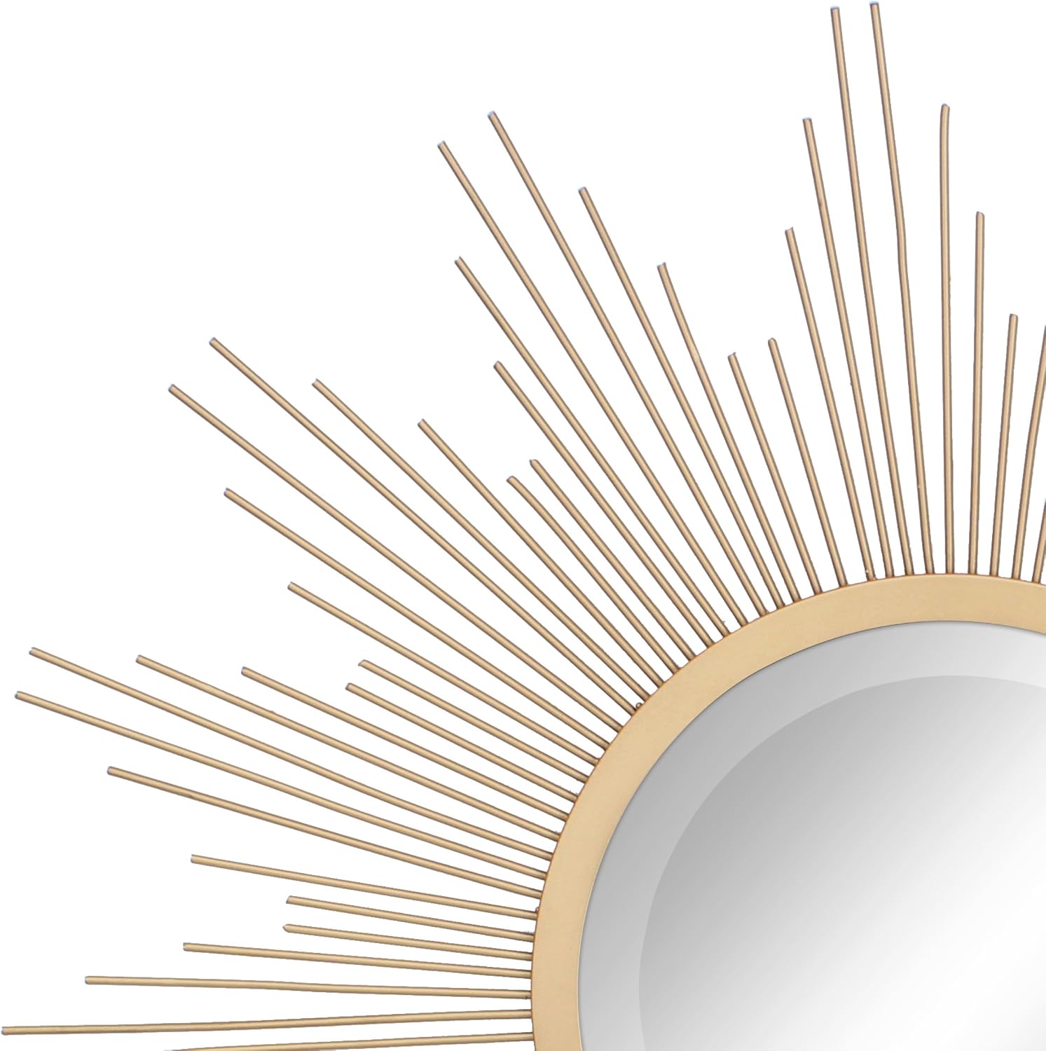 23" Antique Gold Starburst Round Wall Mirror