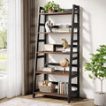 Industrial 5-Tier Ladder Storage Bookshelf
