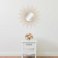 23" Antique Gold Starburst Round Wall Mirror