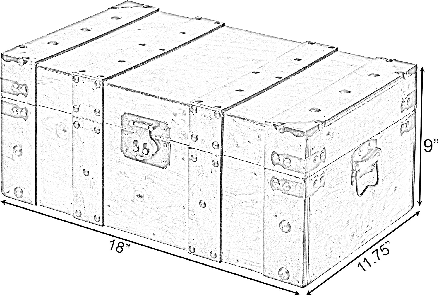 Natural Large Wood Storage Trunk