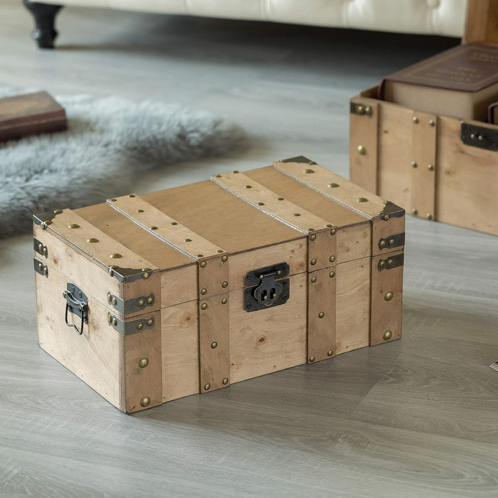 Natural Large Wood Storage Trunk